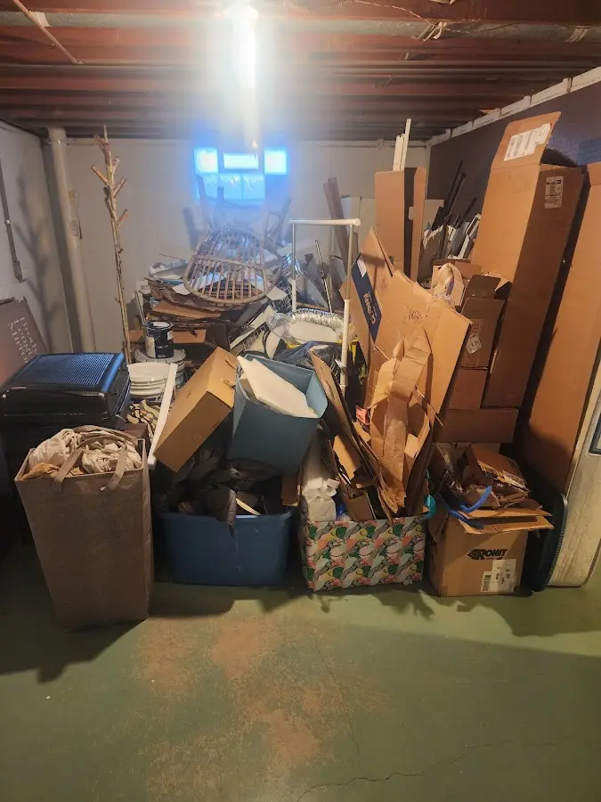 Roll-off dumpster container at job site for 20 Yard Dumpster Rental in Bayshore Gardens